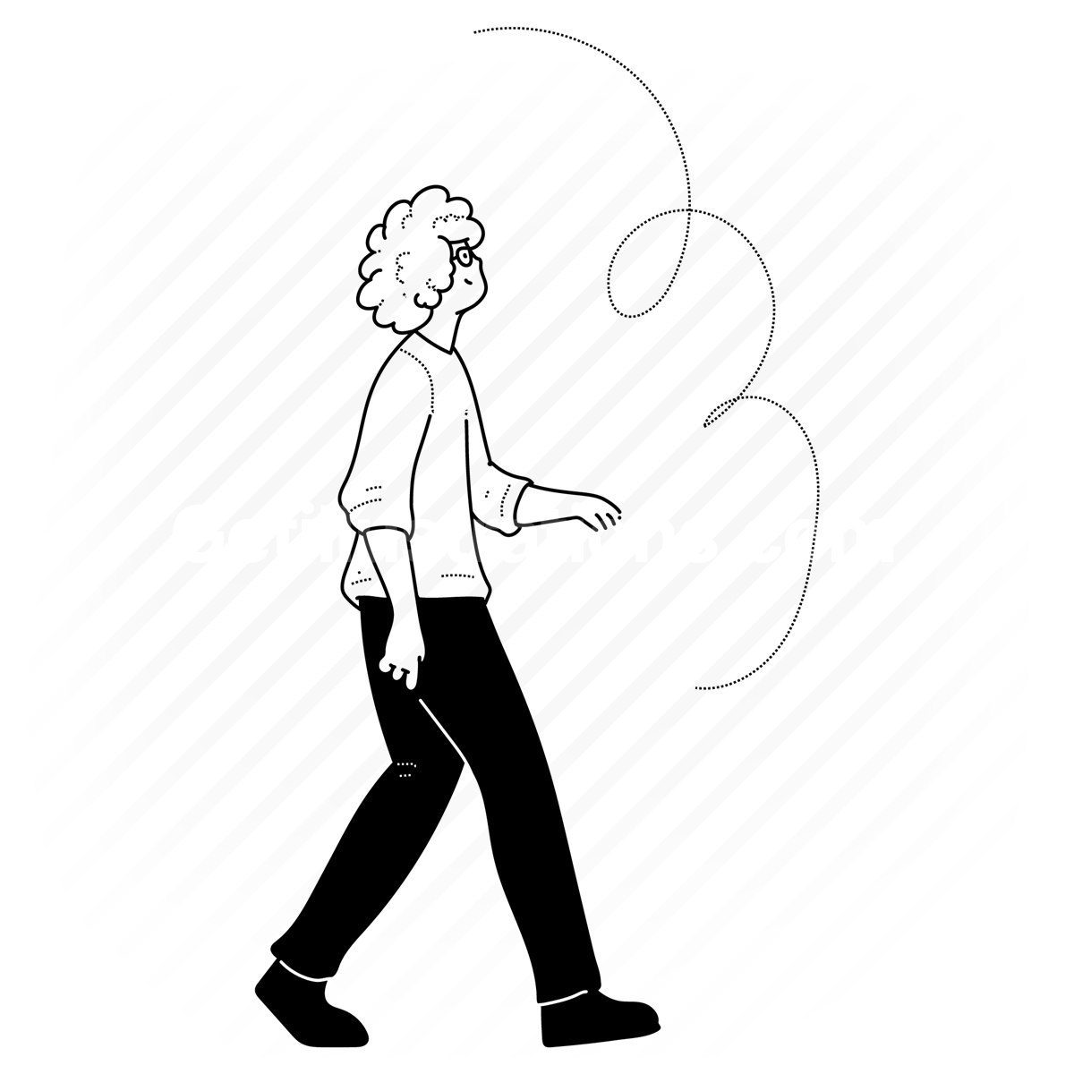 movement, pose, people, person, user, avatar, man, walk, walking, glasses